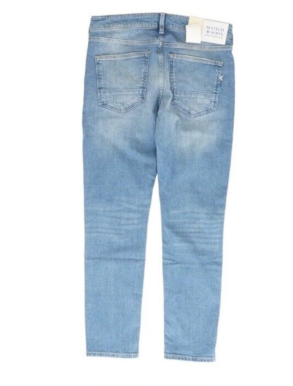 Scotch & Soda Skim Blue Solid Skinny Jeans 32 X 32 NWT